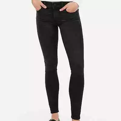 Express Mid Rise - Perfect Lift - Black Skinny Jeans • $16