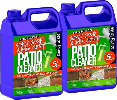£22.95 • Buy ProKleen Patio Cleaner Fluid Mould Algae Killer 25% Stronger Paving Fencing 10L