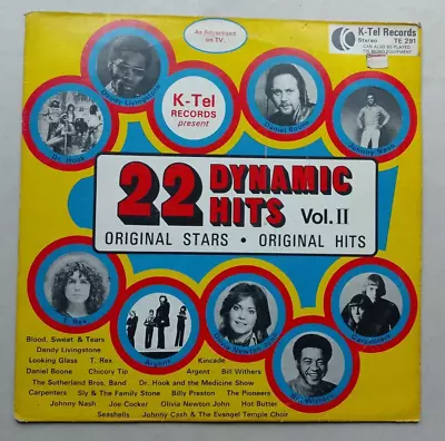 Vinyl 12  Compilation Album:  22 Dynamic Hits Vol 2  1972 K-Tel Various Artists • £2.20