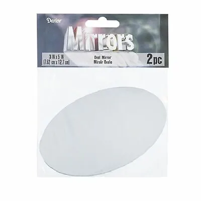 3 X 5  Darice Oval Mirrors 2 Pieces 1633-91 • $5.49