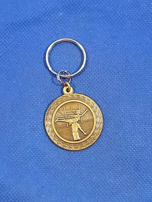 Vintage Cheerleading Gold Tone Award Metal Keychain • $0.99