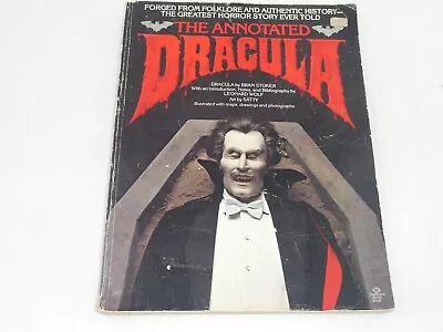 Vintage 1976 Bram Stoker The Annoteted Dracula By Leonard Wolf Softcover Book • $29.99