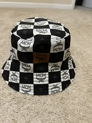 MCM Checkerboard BLACK WHITE Bucket Hat Exclusive • $130