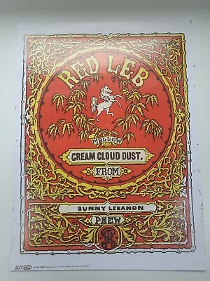 Vintage 1960s/70s Red Leb Cannabis Poster (SSSpeed Of Beckenham) • £30