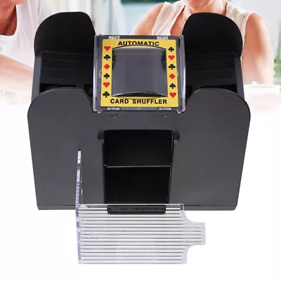 6 Deck Automatic Card Shuffler Electric Casino Shuffling Machine Battery Operate • $15.99