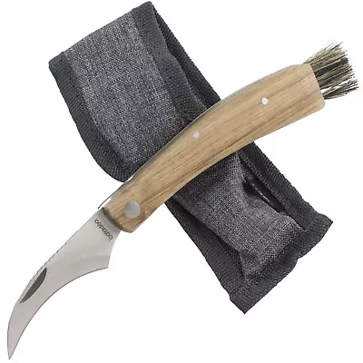 Baladeo Mushroom Folding Pocket Knife Wood Handle And Sheath • $18.45