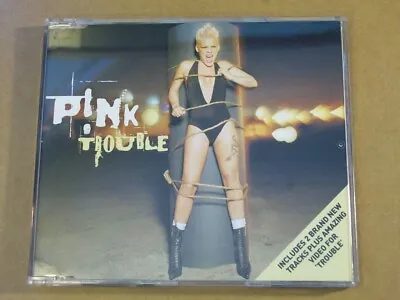 P!NK (Pink) : Trouble - Enhanced CD Single (2003 Arista) • £2.49