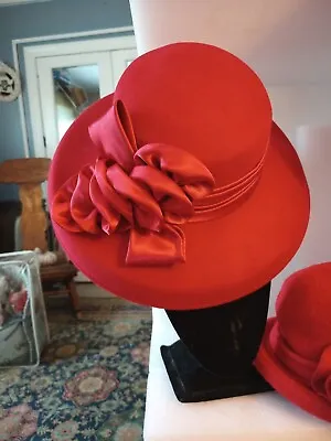 Lot 3 Vtg Ladies Red Hats Giovanni Amanda Smith Kate Landry • $34