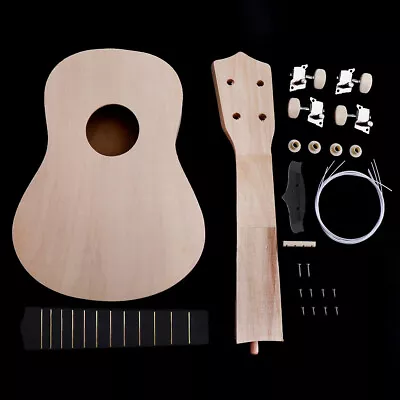 $28.61 • Buy 21'' DIY Ukulele Kit Soprano For Kids Beginner Gift Hawaii Ukulele Building Kit