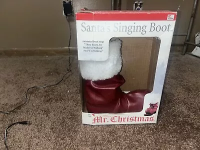  READ Gemmy Christmas Singing Santa Boot WITH BOX! • $5.99