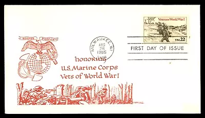 MayfairStamps US FDC 1985 Wisconsin Honoring Marine Corps Vets Of World War I Fi • $1