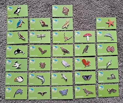 31 RSPB BBC WILD ISLES SERIES Charity Pin Badges BIRD See Photos + Description • £125