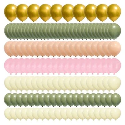 Golden Sage Green Latex Balloons Blush Pink Balloon Garland Kit  Wedding • $23.68