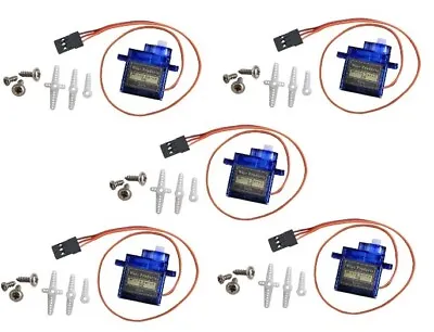 £10.99 • Buy Pro 5 Pack Mini SG90 Micro Servo Motor 9G RC Robot Arm,Helicopter,Remote Control