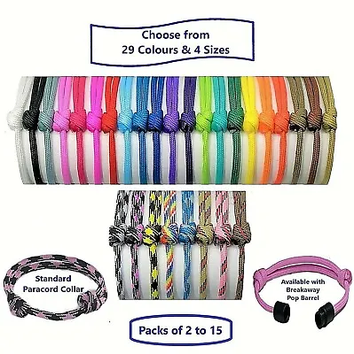 Paracord Whelping ID Collars Adjustable Puppy Kitten Bands Colour Size Choice • £22.99