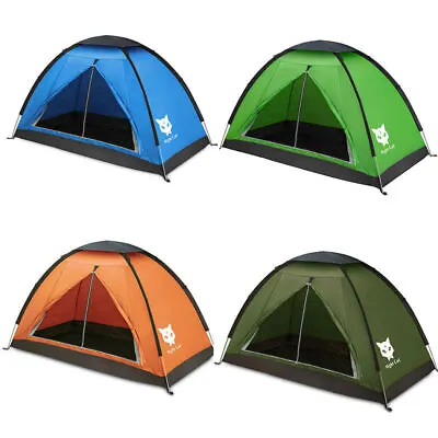 1-2 Man Outdoor Camping Waterproof 4 Season Folding Tent Army Green Hiking • $49.98