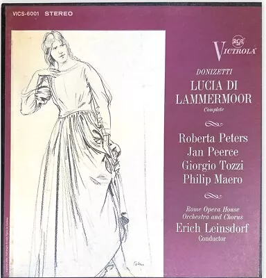 Erich Leinsdorf F/  Donizetti Lucia Di Lammermoor 2 X LP Box Set RCA Victrola • $24.38