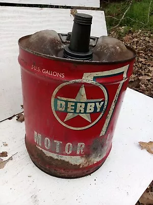 Vintage Derby Oil 5 Gallon Can/Oil • $17