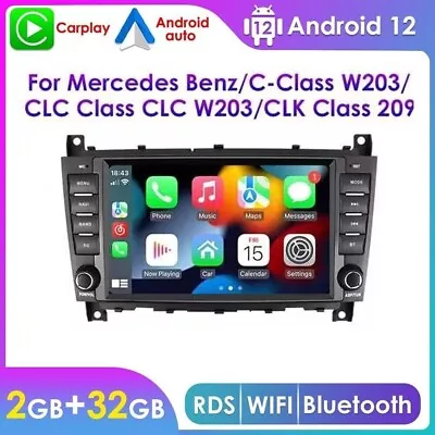Android12 Car Stereo Radio GPS Navi For Mercedes Benz W203 C200 C230 CLK Carplay • $124.99