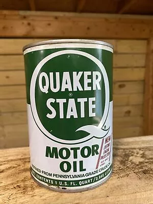 Vintage 1950's QUAKER STATE Motor Oil Can Empty Rare Version • $35