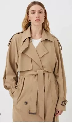 CAMILLA AND MARC Fernando Flax Beige Trench Coat XS/S $950 RRP • $420