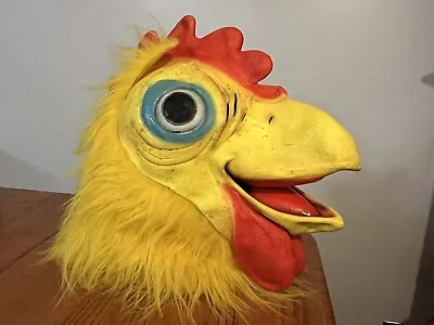 Vtg Adult Halloween Party Theatre Farm House ROOSTER Head Mask • $45