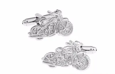 £4.19 • Buy Quality Cufflinks Bike Silver Colour Cuff Links Motorbike Motorcycle Vehicle