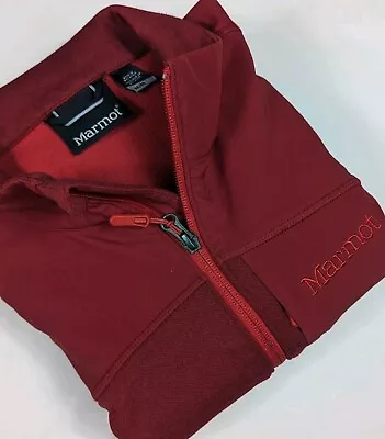 Marmot Outland Fleece Softshell Full Zip Jacket Red Men's Medium $120 • $39.95