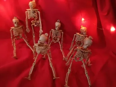 6   Miniature Skeletons - Jointed - LOT OF 6 • $11.95