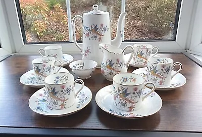 Vintage Hammersley Bird Of Paradise Complete Coffee Set • £75