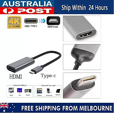 NEW USB-C Type C To HDMI Adapter USB 3.1 Cable For MHL Android Phone Tablet AUS • $15.99