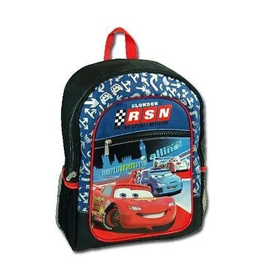 Backpack 15  Cars McQueen Grand Prix RSN London NWT • $15.95