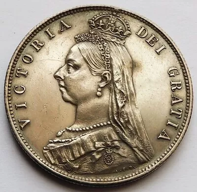 1889 Britain Half Crown UNC Details Victoria British UK • $103.50