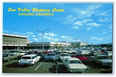 C1960's Sun Valley Shopping Center Cars Scene Concord California CA Postcard • $19.47