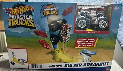 Hot Wheels Monster Jam Trucks Big Air Breakout Play Set Five Alarm Fire Truck • $12.99