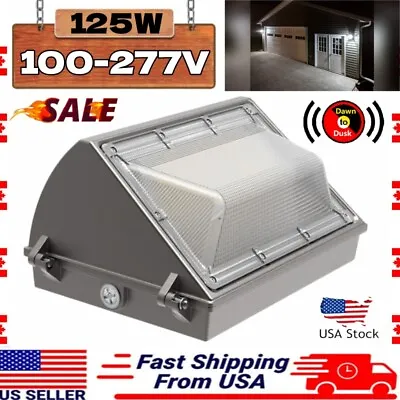 LED Wall Pack Outdoor Commercial 125Watt Security Warehouse Parking Lot Lighting • $71.29