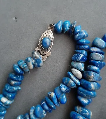 Vintage Natural Lapis Lazuli Necklace 59 Grams • $64.99