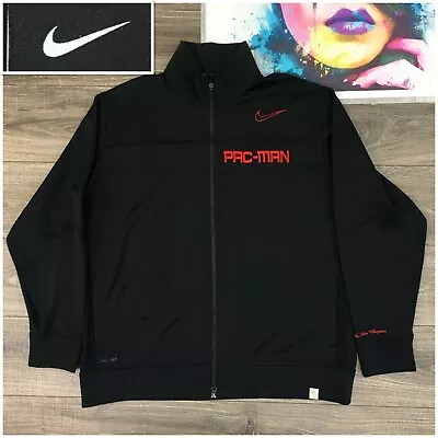 $125 • Buy Nike Manny Pacquiao Men’s Full Zip Up Jacket Black Pac Man Embroidery Size 2XL