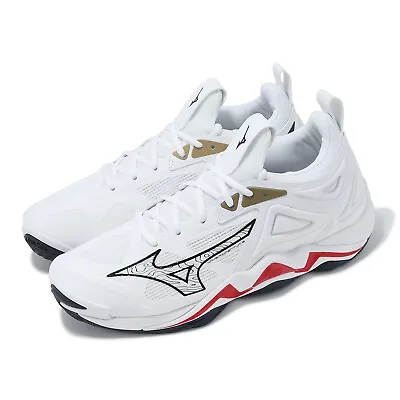 Mizuno Wave Momentum 3 White Red Men Volleyball Sports Shoes V1GB2413-46 • $125.85