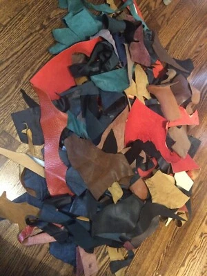 $20 • Buy 5lbs Of Scrap Leather  (goat, Cow, And Lamb), Mixed Color Lot