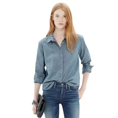 MADEWELL Chambray Denim Crop Shirt Size L • $28