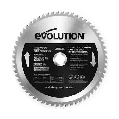 $59.99 • Buy Evolution 10 In. 60T, 1 In. Arbor, Tungsten Carbide Tipped Fine Wood Cutting Bla