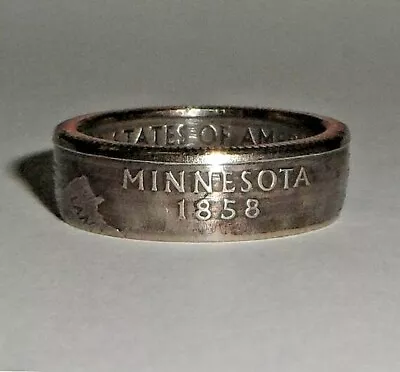  Sealed  MINNESOTA US STATE QUARTER Handcrafted Coin Ring Or Pendant Size 4-14 • $14.99