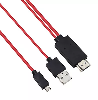 Micro USB MHL To HDMI Converter For Samsung Galaxy S2 SII I9100 & Sony Experia Z • £4.36