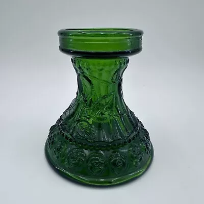 Vintage Green Glass Hyacinth Flower Bulb Forcer 5”H Vase Rare & Hard To Find • $29.95