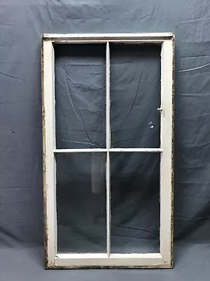 Antique 4 Lite Shabby White Window Sash Old Chic 22x39 Vintage 1478-22B • $99