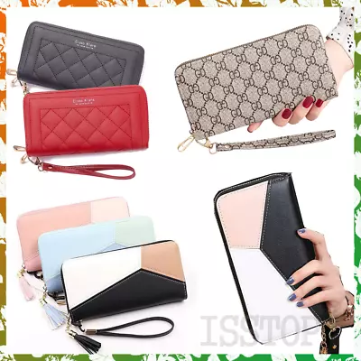 Womens Lady Wallet RFID Blocking Leather Credit Card Phone Holder Travel Purse • $6.50