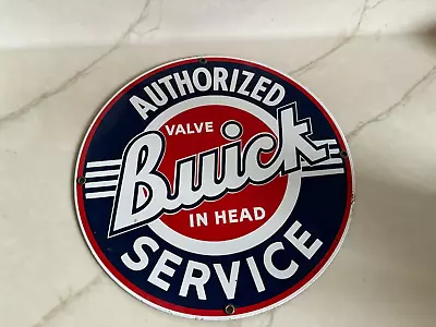 Vintage Buick Porcelain Dealership Sign Authorized Service Gas Station Motor Oil • $79