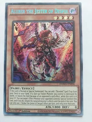 Aluber The Jester Of Despia - DAMA-EN006 - Secret Rare - 1st Edition -  • $3.95