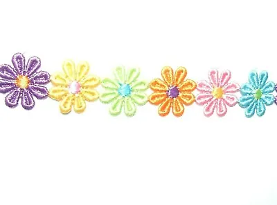 Guipure Lace Daisy 1  25mm Or 5/8 15mm Motifs Sew On Flower Appliques Craft Trim • £2.77